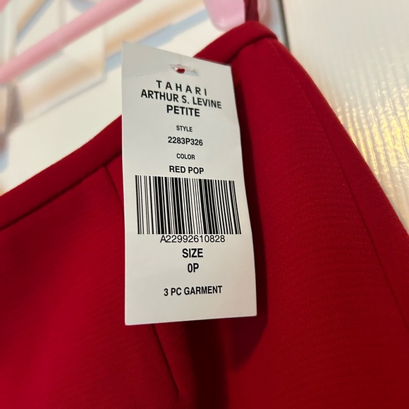 Brand New with tag Tahari 3pc red Tahari jacket with top and dress - Picture 6 of 8